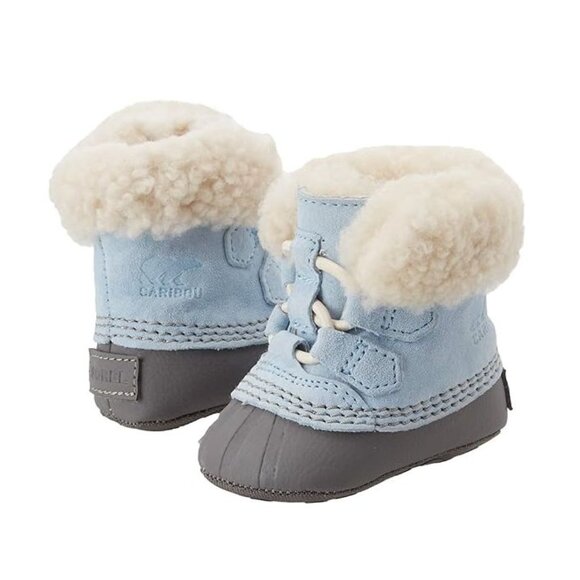NEW Sorel Kid Infant Caribootie Oxygen Lamb Fur Lined Mid Calf Winter Boot - Picture 7 of 7